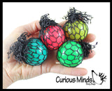 Tiny Mesh Ball - Squishy Fidget Ball with Web Netting - Stress Ball Color Changing Blobs