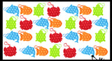 LAST CHANCE - LIMITED STOCK  - SALE Small Cute Ocean Animal on Clips Theme Bubble Pop Game - Silicone Push Poke Bubble Wrap Fidget Toy - Press Bubbles to Pop the Bubbles Down Then Flip it over and Do it Again - Bubble Popper Sensory Stress Toy