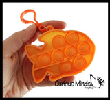 LAST CHANCE - LIMITED STOCK  - SALE Small Cute Ocean Animal on Clips Theme Bubble Pop Game - Silicone Push Poke Bubble Wrap Fidget Toy - Press Bubbles to Pop the Bubbles Down Then Flip it over and Do it Again - Bubble Popper Sensory Stress Toy