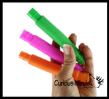 Small Pull and Pop Fidget Snap Expanding Flexible Accordion Tube Toy - Free Play - Open Ended Fidget Toy