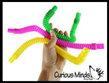 LAST CHANCE - LIMITED STOCK - Small Pull and Pop Fidget Snap Expanding Flexible Accordion Tube Toy - Free Play - Open Ended Fidget Toy