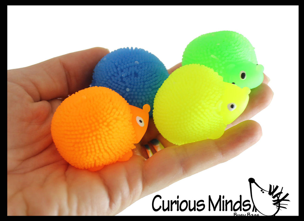Mini Puffer Hedgehogs - Small Novelty Toy - Party Favors - Cute Tiny Fidget Toys - Hedgehog Lover
