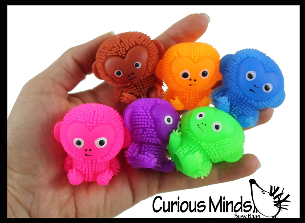 LAST CHANCE - LIMITED STOCK  - SALE - Mini Puffer Monkey - Small Novelty Toy - Party Favors - Cute Tiny Fidget Toys - Monkey Lover