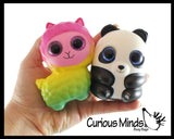 Small Animal Slow Rise Squishies Slow Rise Foam - Scented Sensory, Stress, Fidget Toy - Unicorn, Frog, Cat, Dog, Alpaca, Panda, Duck, Sloth