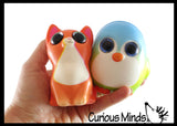 Small Animal Slow Rise Squishies Slow Rise Foam - Scented Sensory, Stress, Fidget Toy - Unicorn, Frog, Cat, Dog, Alpaca, Panda, Duck, Sloth
