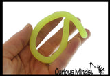 Mini Stretchy String Fidget Toy- Worm Noodle Strings Fidget Toy - 8" Long, Thick, Build Resistance for Strengthening Exercise, Pull, Stretchy, Fiddle