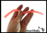 Mini Stretchy String Fidget Toy- Worm Noodle Strings Fidget Toy - 8" Long, Thick, Build Resistance for Strengthening Exercise, Pull, Stretchy, Fiddle