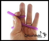 Mini Stretchy String Fidget Toy- Worm Noodle Strings Fidget Toy - 8" Long, Thick, Build Resistance for Strengthening Exercise, Pull, Stretchy, Fiddle