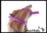 Mini Stretchy String Fidget Toy- Worm Noodle Strings Fidget Toy - 8" Long, Thick, Build Resistance for Strengthening Exercise, Pull, Stretchy, Fiddle