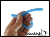 Mini Stretchy String Fidget Toy- Worm Noodle Strings Fidget Toy - 8" Long, Thick, Build Resistance for Strengthening Exercise, Pull, Stretchy, Fiddle
