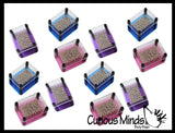BULK - WHOLESALE -  SALE - Tiny Metal Rectangle Shape Pin Art Classic Fun Toy - 3D Clone Sculpture Impression Toy - Classic 80's Desk Fidget Toy