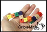 Small Bendy Wood Fidget Toy - Twist and Turn Puzzle Fidget Toy