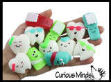 Small Mochi Dental Gummi Figures - Kawaii -  Sensory, Stress, Fidget Party Favor Toy - Dentist Treasure Prize