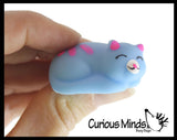Cat Mochi Squishy Animals - Kawaii -  Cute Individually Boxed Wrapped Toys - Sensory, Stress, Fidget Party Favor Toy