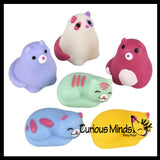 Cat Mochi Squishy Animals - Kawaii -  Cute Individually Boxed Wrapped Toys - Sensory, Stress, Fidget Party Favor Toy