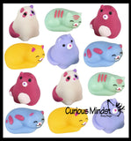 Cat Mochi Squishy Animals - Kawaii -  Cute Individually Boxed Wrapped Toys - Sensory, Stress, Fidget Party Favor Toy
