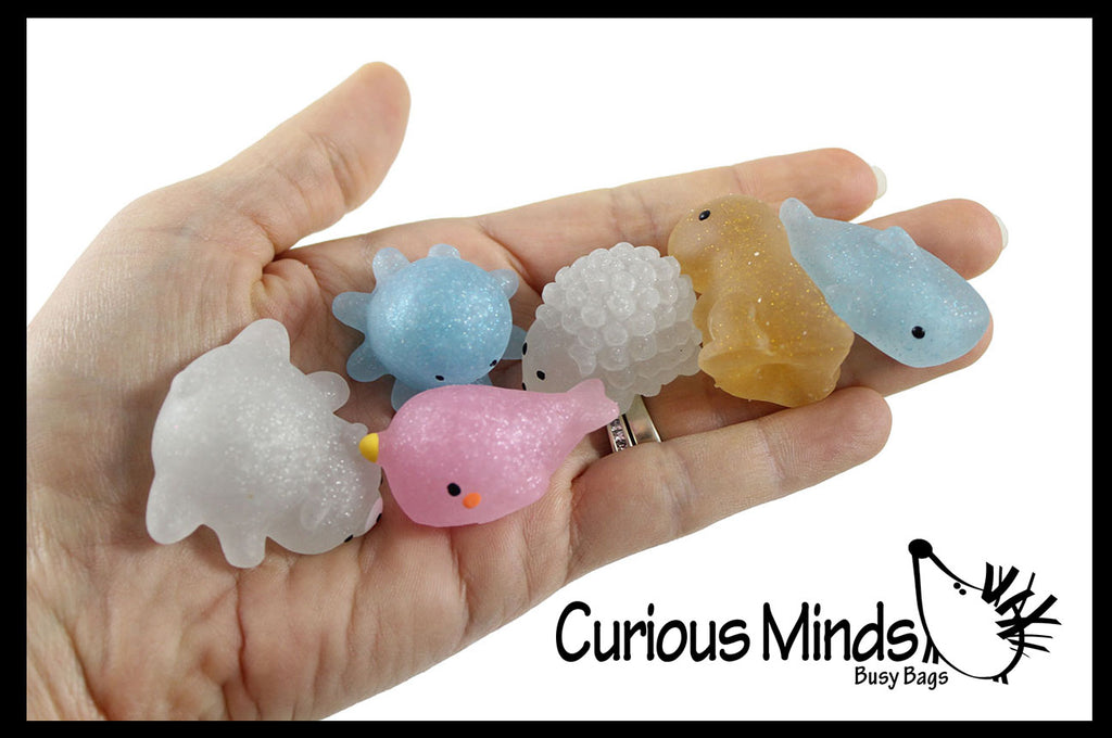 LAST CHANCE - LIMITED STOCK - SALE  - Glitter Animal Mochi Squishy  - Adorable Cute Kawaii - Individually Wrapped Toys - Sensory, Stress, Fidget Party Favor Toy