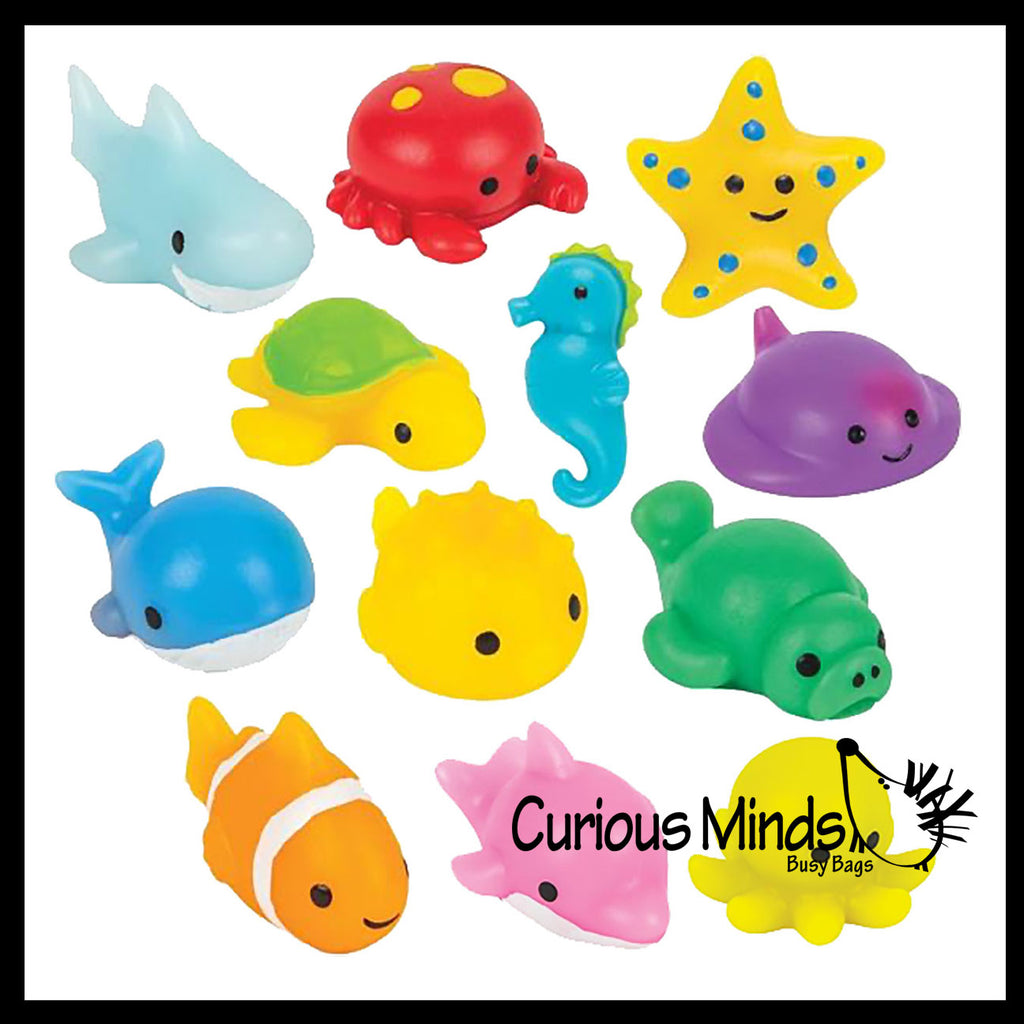 Ocean Sea Animal Mochi Squishy  - Adorable Cute Kawaii - Individually Wrapped Toys - Sensory, Stress, Fidget Party Favor Toy