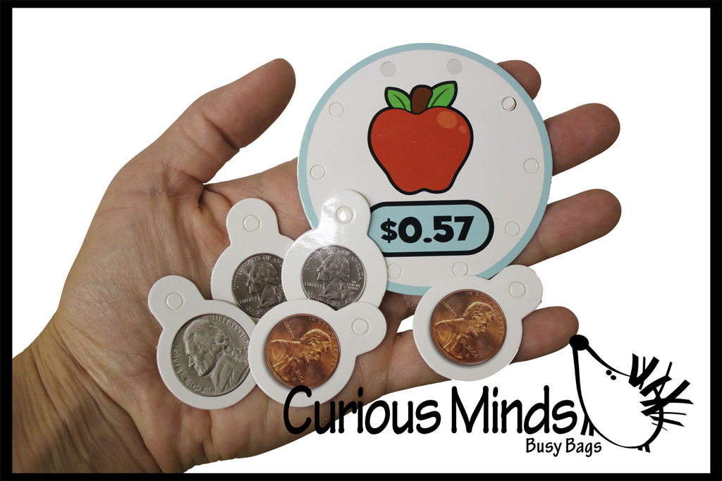 LAST CHANCE - LIMITED STOCK -  SALE - Money Link Puzzle - Learn about Money and Coins Match - Educational Make Change Challenge Toy