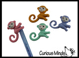 Cute Monkey Animal 3D Adorable Erasers - Eraser Pencil Toppers - Desk Pet - Novelty and Functional Adorable Eraser Novelty Treasure Prize, School Classroom Supply, - Party Favor