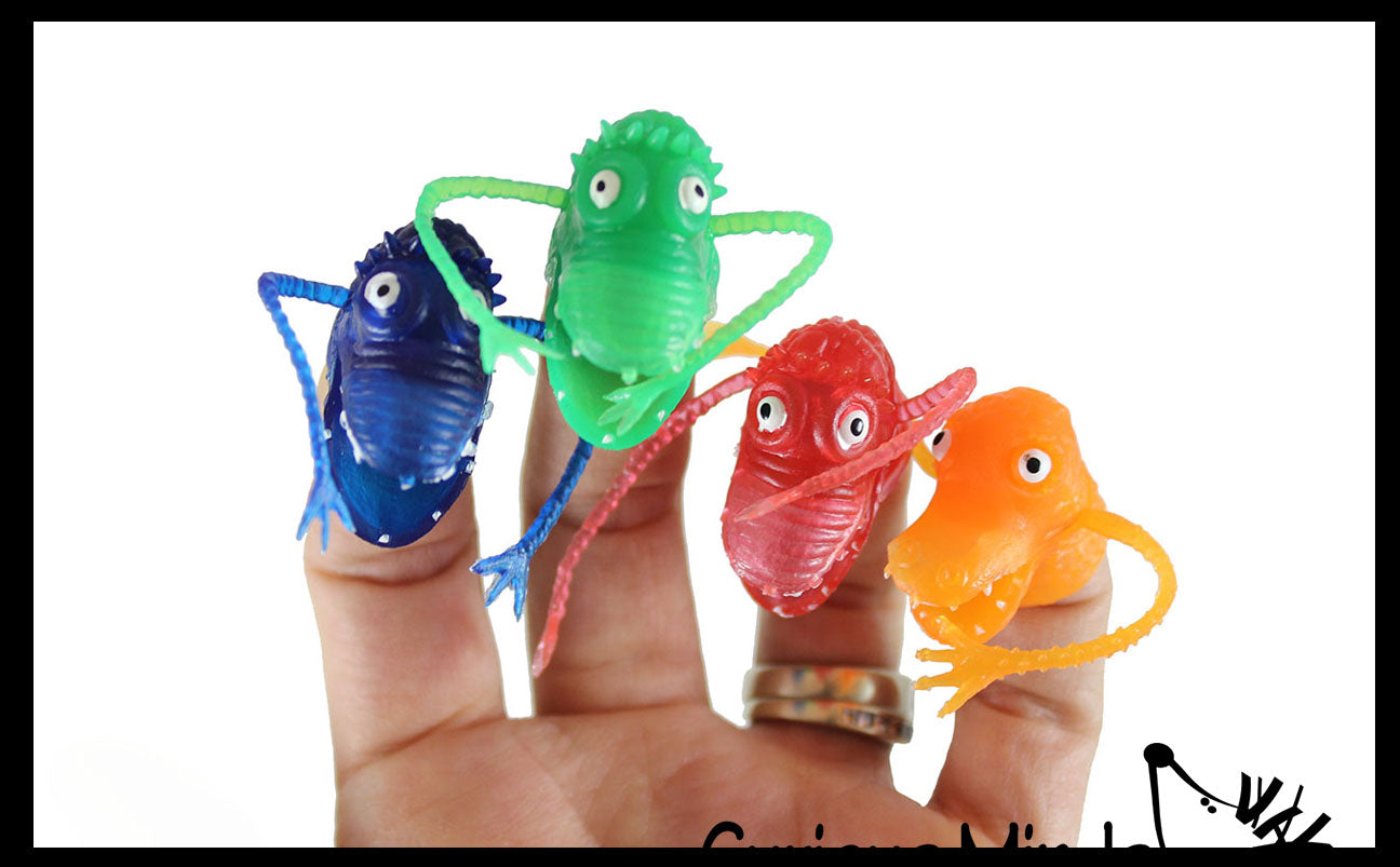 Monster Finger Puppet Rings - Fun Bulk Novelty Toy - Goody Bags