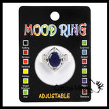 Mood Rings - Color Changing Heat Sensitive Jewelry for Children - Adjustable Ring Kids