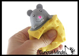 Mouse in Cheese - Adorable Pop Up - Cute Squeeze Toy - Fun Fidget - Unique OT Hand Strength, Fine Motor