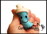 LAST CHANCE - LIMITED STOCK  - Cute Movie Theater Food Snacks Squishy Slow Rise Foam Characters -  Drink, Popcorn, Hot Dog and Ice Cream Sandwich Scented Sensory, Stress, Fidget Toy