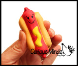 LAST CHANCE - LIMITED STOCK  - Cute Movie Theater Food Snacks Squishy Slow Rise Foam Characters -  Drink, Popcorn, Hot Dog and Ice Cream Sandwich Scented Sensory, Stress, Fidget Toy
