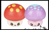 3" Cute Mushroom Slow Rise Squishy Toys - Memory Foam Party Favors, Prizes, OT