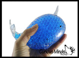 Jumbo Narwhal Water Bead Filled Squeeze Stress Ball  -  Sensory, Stress, Fidget Toy
