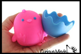 Nee-Doh Chick in Egg - Easter Chicken - Soft Doh Filled Stretch Ball with Removable Egg - Ultra Squishy and Moldable Relaxing Sensory Fidget Stress Toy