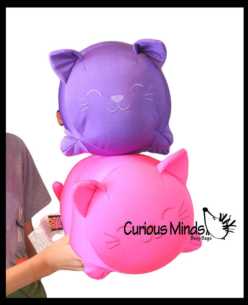 NeeDoh Cat Dohzee Soft Plush Micro Bead Filled Stretch Ball Pillow - Ultra Squishy and Moldable Relaxing Sensory Fidget Stress Toy