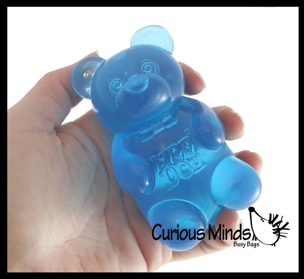 NeeDoh Gummy Bear - Gel Filled Stress Balll - Ultra Squishy and Moldable Relaxing Sensory Fidget Stress Toy Nee doh