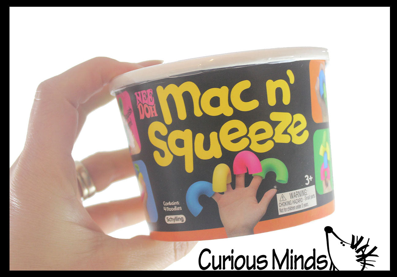 IN STOCK NeeDoh Mac And Squeeze Cheese 4 Stretchy Elbow Noodle Str in-stock-needoh-mac-and-squeeze-cheese-4-stretchy-elbow-noodle-str