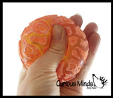 Nee-Doh Magma Volcano - Soft Gel Filled Stress Ball with Mesh Web That Lights Up - Ultra Squishy Light Up Relaxing Sensory Fidget Stress Toy Needoh