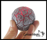 Nee-Doh Magma Volcano - Soft Gel Filled Stress Ball with Mesh Web That Lights Up - Ultra Squishy Light Up Relaxing Sensory Fidget Stress Toy Needoh