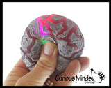 Nee-Doh Magma Volcano - Soft Gel Filled Stress Ball with Mesh Web That Lights Up - Ultra Squishy Light Up Relaxing Sensory Fidget Stress Toy Needoh