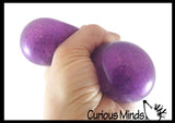 Nee Doh Shimmer - Metallic Glitter Thick Gel-Filled Squeeze Stress Balls  -  Sensory, Stress, Fidget Toy