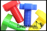 Busy Bags - Large Nuts and Bolts - Fine Motor Montessori Activity for Toddlers 18M and up