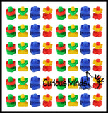 96 Piece Bag of Nuts and Bolts Toy - Jumbo Plastic Matching Fine Motor Toy