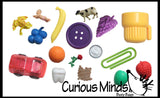 LAST CHANCE - LIMITED STOCK - Montessori Object Match with Cards- Miniature Objects with Matching Cards - 2 Part Cards.  Montessori learning toy, language materials