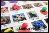 LAST CHANCE - LIMITED STOCK - Montessori Object Match with Cards- Miniature Objects with Matching Cards - 2 Part Cards.  Montessori learning toy, language materials
