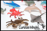 Animal Match - OCEAN - Miniature Ocean Animals with Matching Cards - 2 Part Cards.  Montessori learning toy, language materials - Ocean Animals
