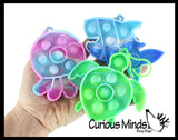 LAST CHANCE - LIMITED STOCK - SALE  - Tie Dye Cute Ocean Animal on Clips Theme Bubble Pop Game - Silicone Push Poke Bubble Wrap Fidget Toy - Press Bubbles to Pop the Bubbles Down Then Flip it over and Do it Again - Bubble Popper Sensory Stress Toy