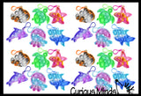 LAST CHANCE - LIMITED STOCK - SALE  - Tie Dye Cute Ocean Animal on Clips Theme Bubble Pop Game - Silicone Push Poke Bubble Wrap Fidget Toy - Press Bubbles to Pop the Bubbles Down Then Flip it over and Do it Again - Bubble Popper Sensory Stress Toy