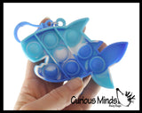 LAST CHANCE - LIMITED STOCK - SALE  - Tie Dye Cute Ocean Animal on Clips Theme Bubble Pop Game - Silicone Push Poke Bubble Wrap Fidget Toy - Press Bubbles to Pop the Bubbles Down Then Flip it over and Do it Again - Bubble Popper Sensory Stress Toy