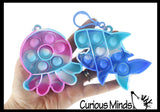 LAST CHANCE - LIMITED STOCK - SALE  - Tie Dye Cute Ocean Animal on Clips Theme Bubble Pop Game - Silicone Push Poke Bubble Wrap Fidget Toy - Press Bubbles to Pop the Bubbles Down Then Flip it over and Do it Again - Bubble Popper Sensory Stress Toy