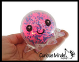 Light Up Octopus - Air and Styrofoam Bead Filled Squeeze Stress Balls  -  Sensory, Stress, Fidget Toy Super Soft