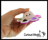 Set of 2 Octopus Fidgets - Soft & Hard Shell Octopus Bubble Pop Flip Fidget Spinner Toy - Happy and Sad Silicone Push Poke Bubble Wrap Fidget Toy - Press Bubbles to Pop the Bubbles Down Then Flip it over and Do it Again - Bubble Popper Sensory Stress Toy